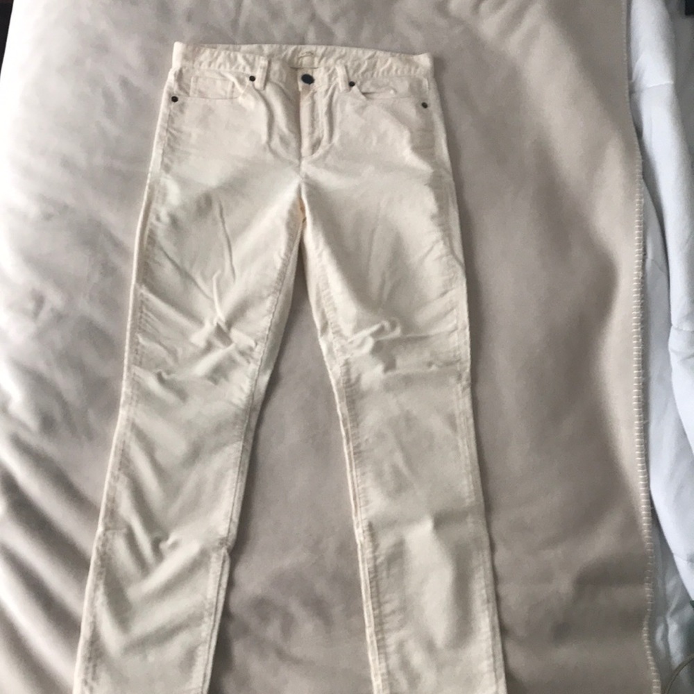 J.Crew Factory Cords size 29, toothpicks, cream